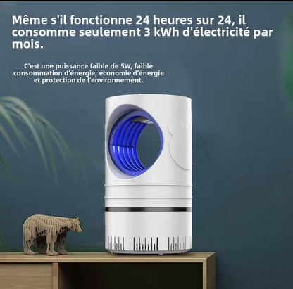1 PC électrique mouche insectes moustique tueur lumière LED piège lampe de contrôle petite pravage avec alimentation USB et adaptateur