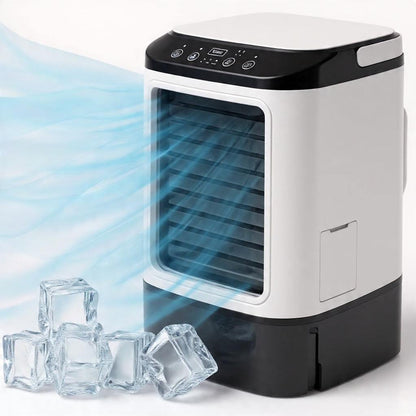 Mini Climatiseur Portable USB – Rafraîchisseur d'Air 3-en-1 avec Brumisateur & Veilleuse LED – Réservoir 1400 ml